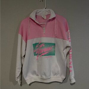 Vintage California Pink and White San Francisco Pullover